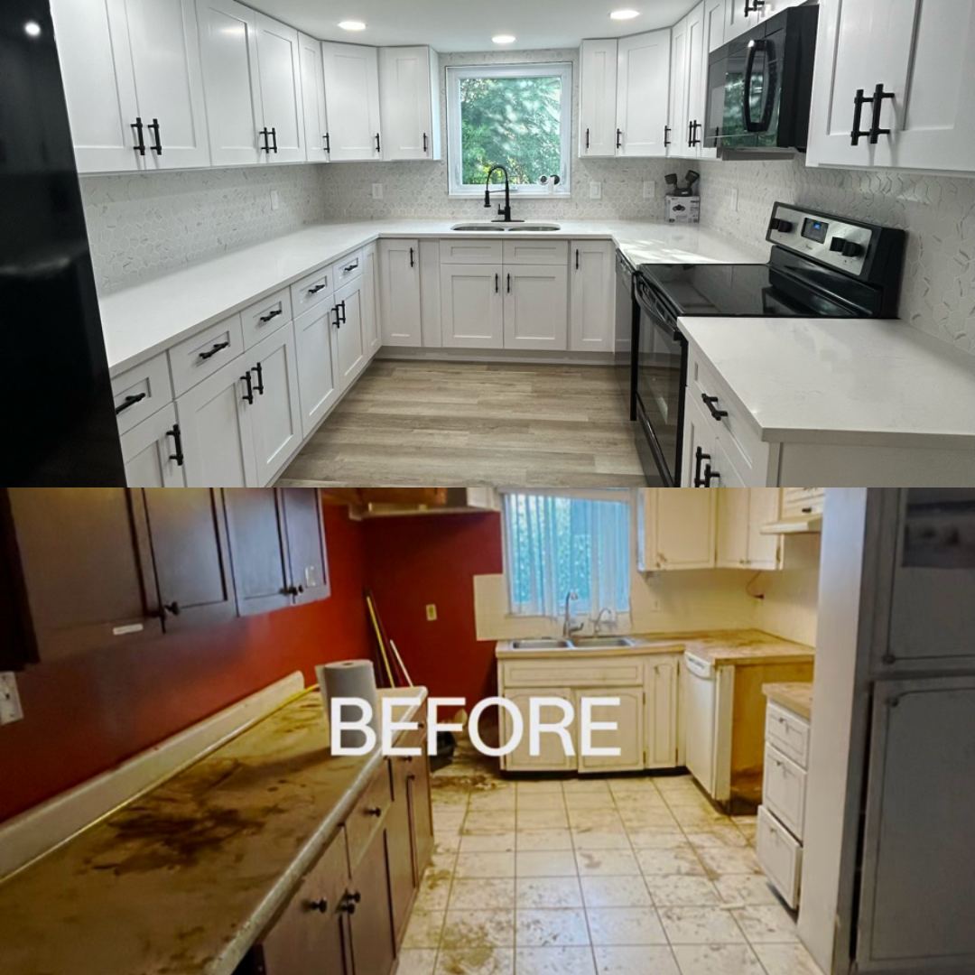 Kitchen remodel before and after — Tampa Bay area handyman